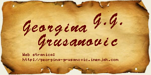Georgina Grušanović vizit kartica